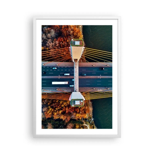 Affisch i vit ram - Bortom vatten, bortom skog - 50x70 cm