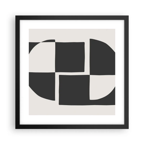 Affisch i svart ram - Antites – syntes - 40x40 cm