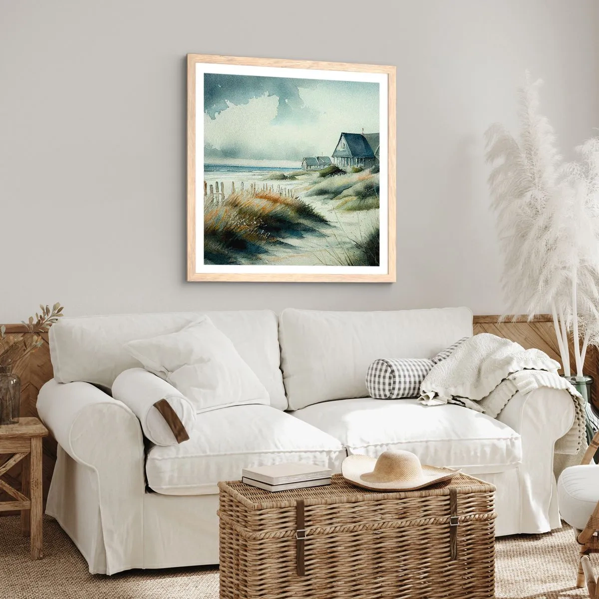 Affisch i ram av ljusek - Borta från liv och rörelse - 60x60 cm