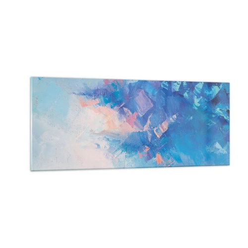 Glastavla - Bild på glas - Vinterabstraktion - 100x40 cm