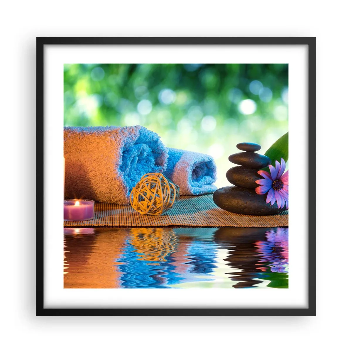 Affisch i svart ram - Tid för kroppen - 50x50 cm