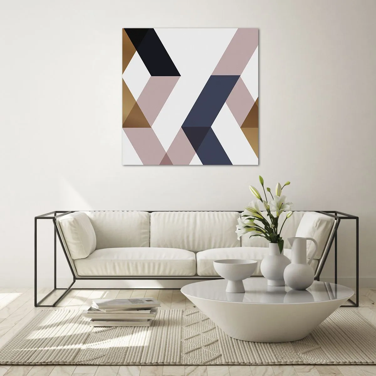 Glastavla - Bild på glas - Plan och vinklar - 40x40 cm