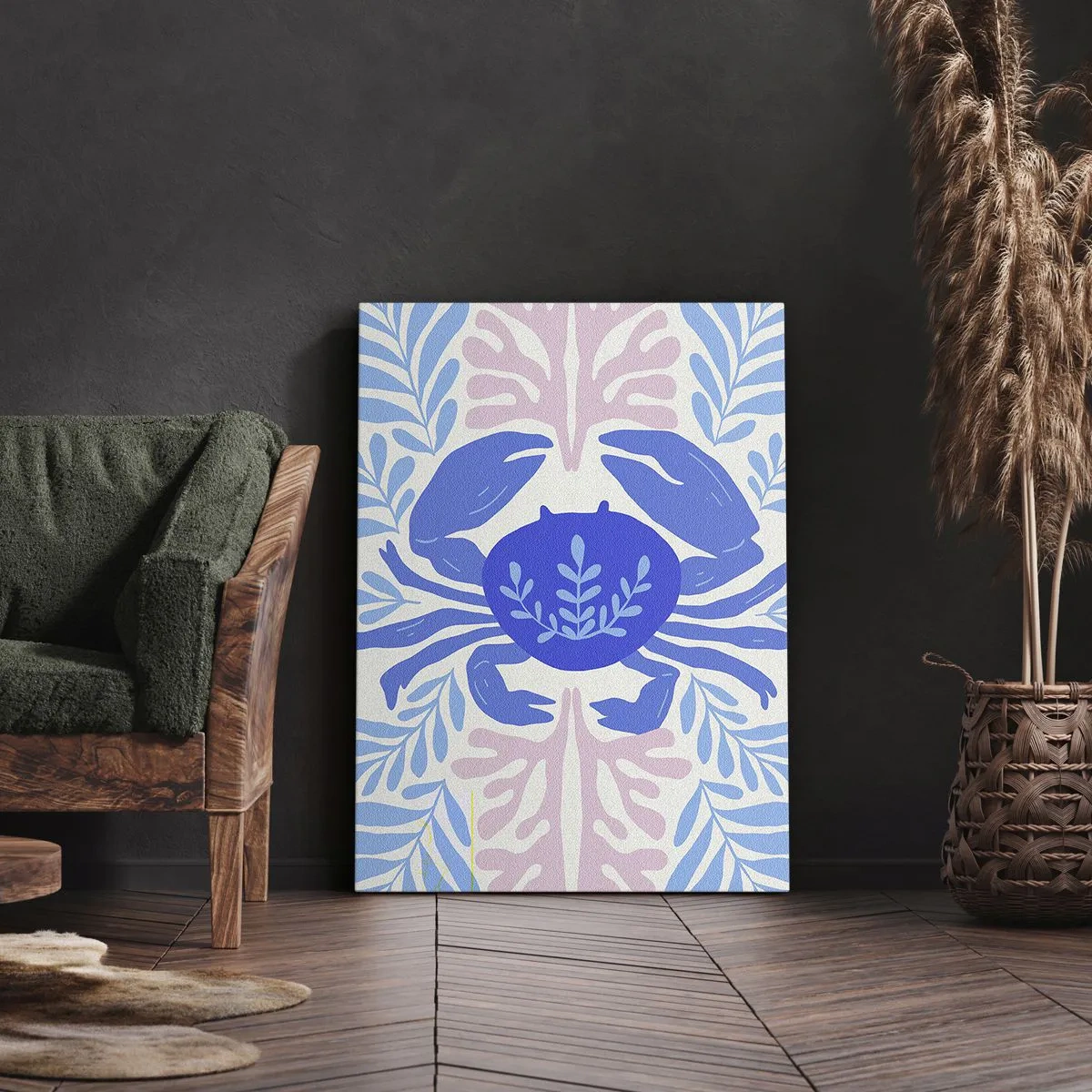 Canvastavla - Bild på duk - Som en havsblomma - 55x100 cm