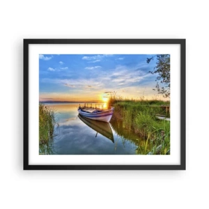 Affisch i svart ram - Uppfyllda drömmars vik - 50x40 cm