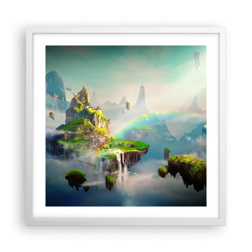 Affisch i vit ram - Mellanhimmel - 50x50 cm