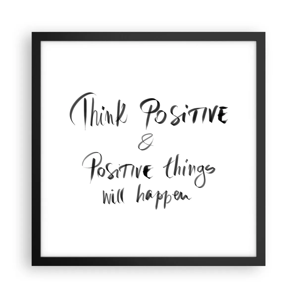 Affisch i svart ram - Hur ska man leva? - 40x40 cm