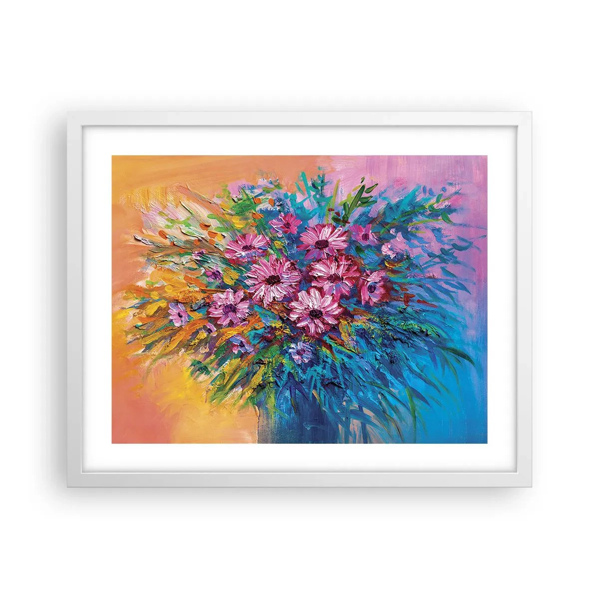 Affisch i vit ram - Livets energi - 50x40 cm