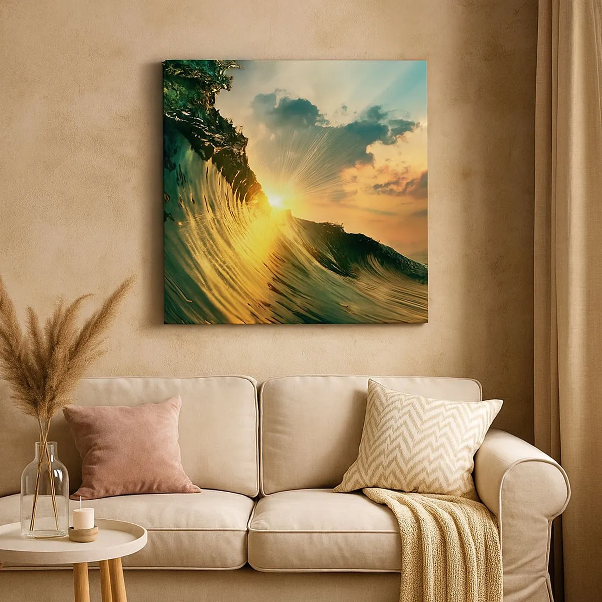 Canvastavla - Bild på duk - Surfare, var är du? - 30x30 cm