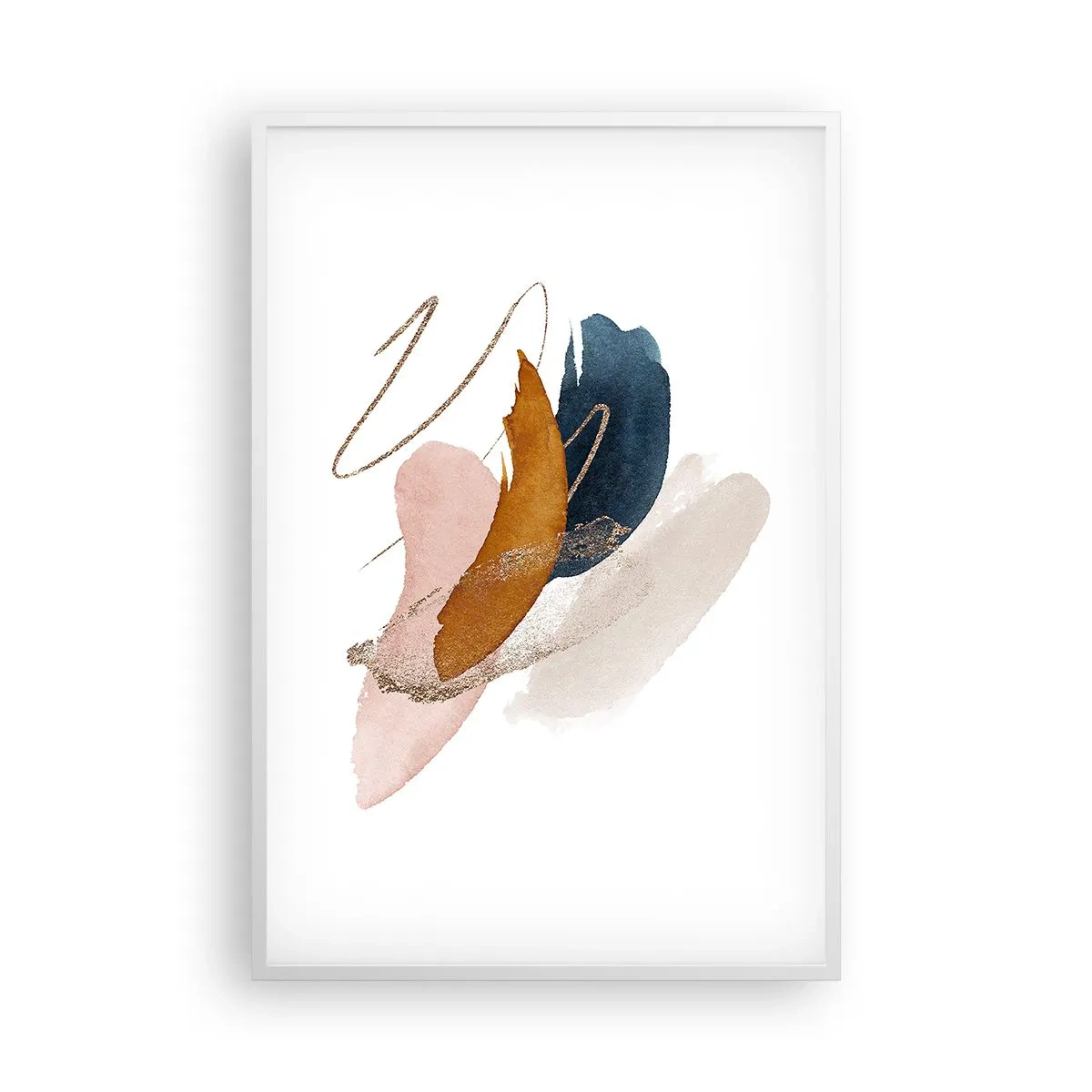 Affisch i vit ram - Bevingad komposition - 61x91 cm