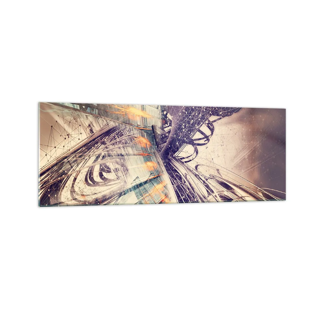 Glastavla - Bild på glas - Med hög fart - 140x50 cm