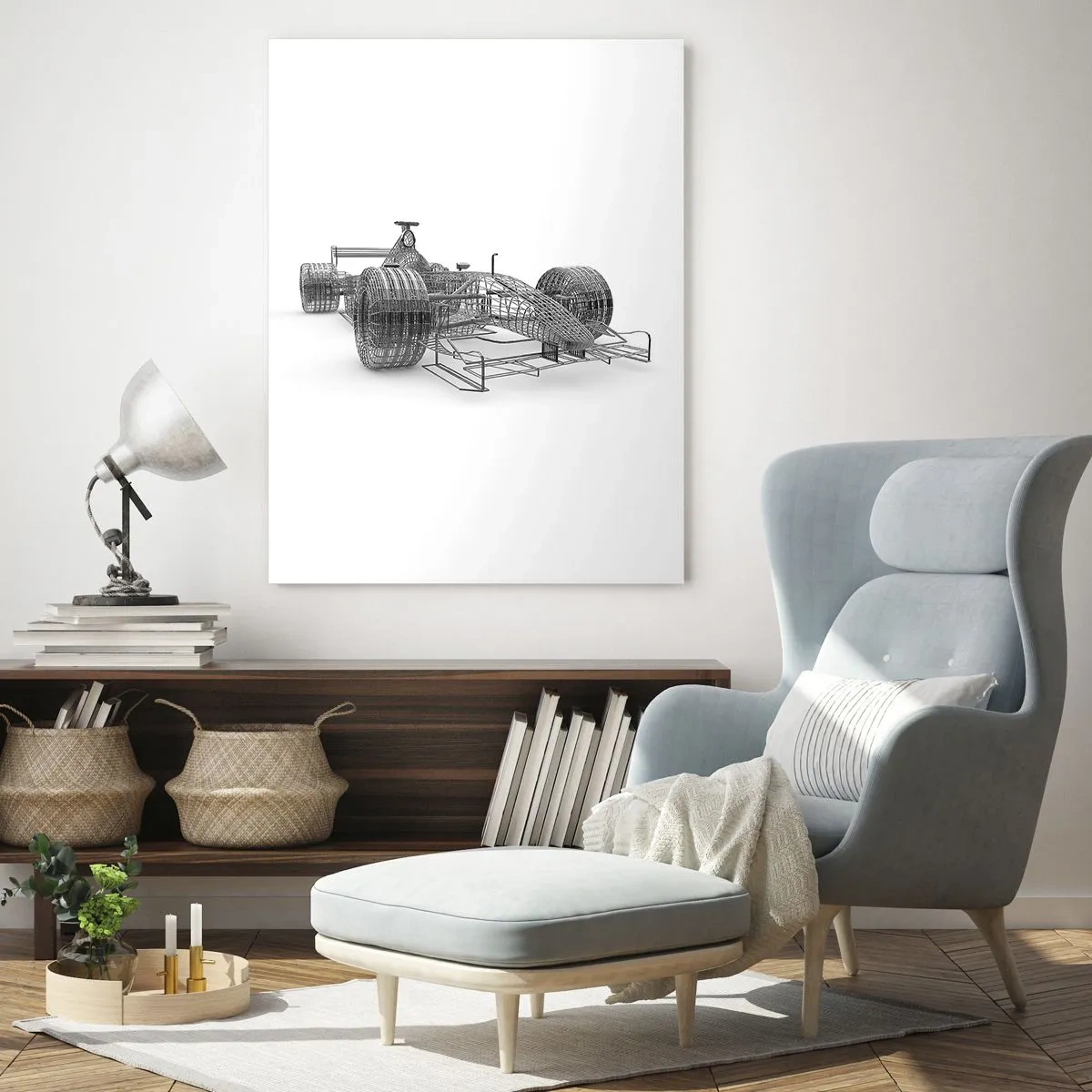Glastavla - Bild på glas - Perfekt konstruktion - hastighetens idé - 50x70 cm