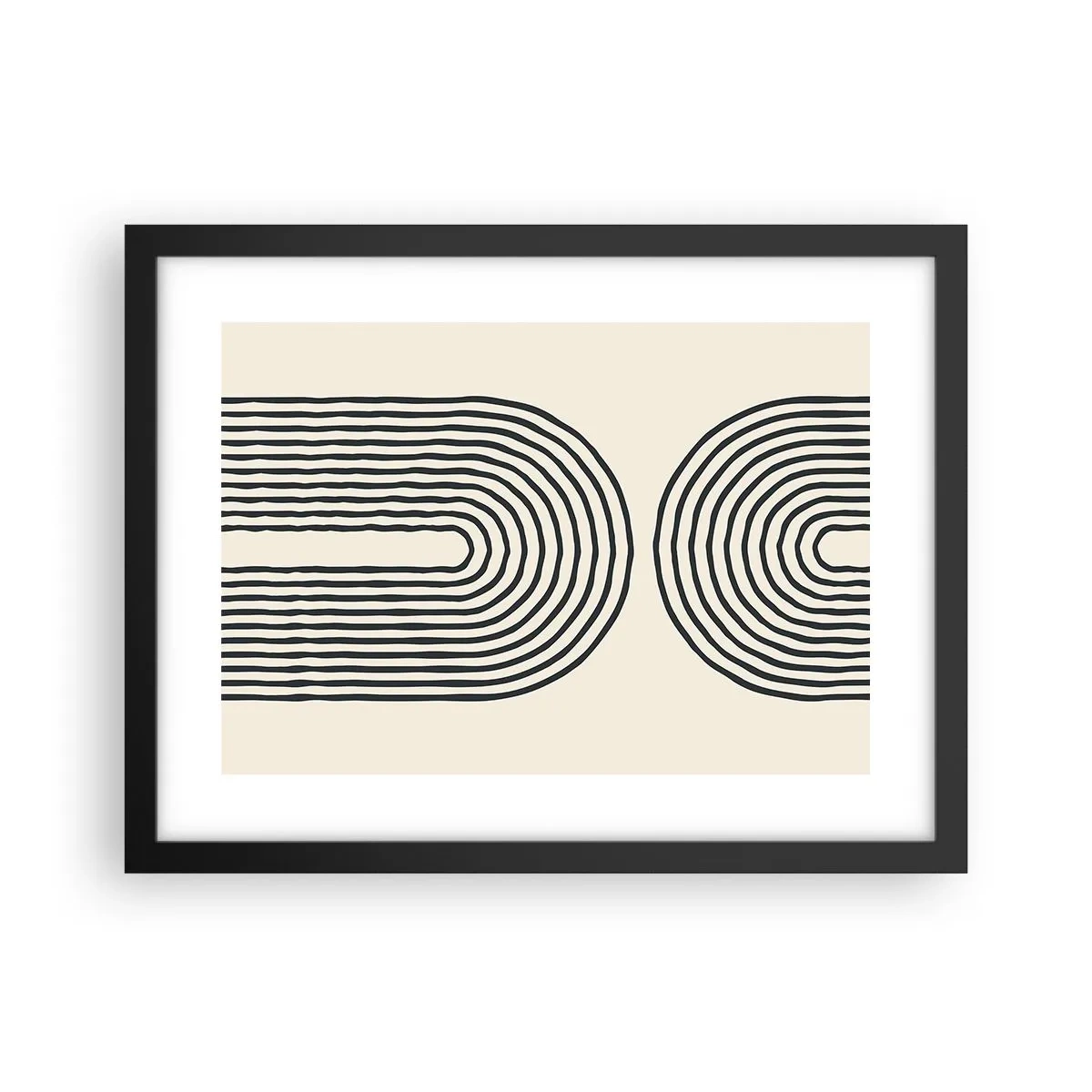 Affisch i svart ram - Om en stund... - 40x30 cm