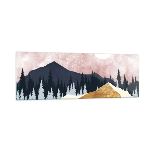 Glastavla - Bild på glas - Nattvakt - 90x30 cm