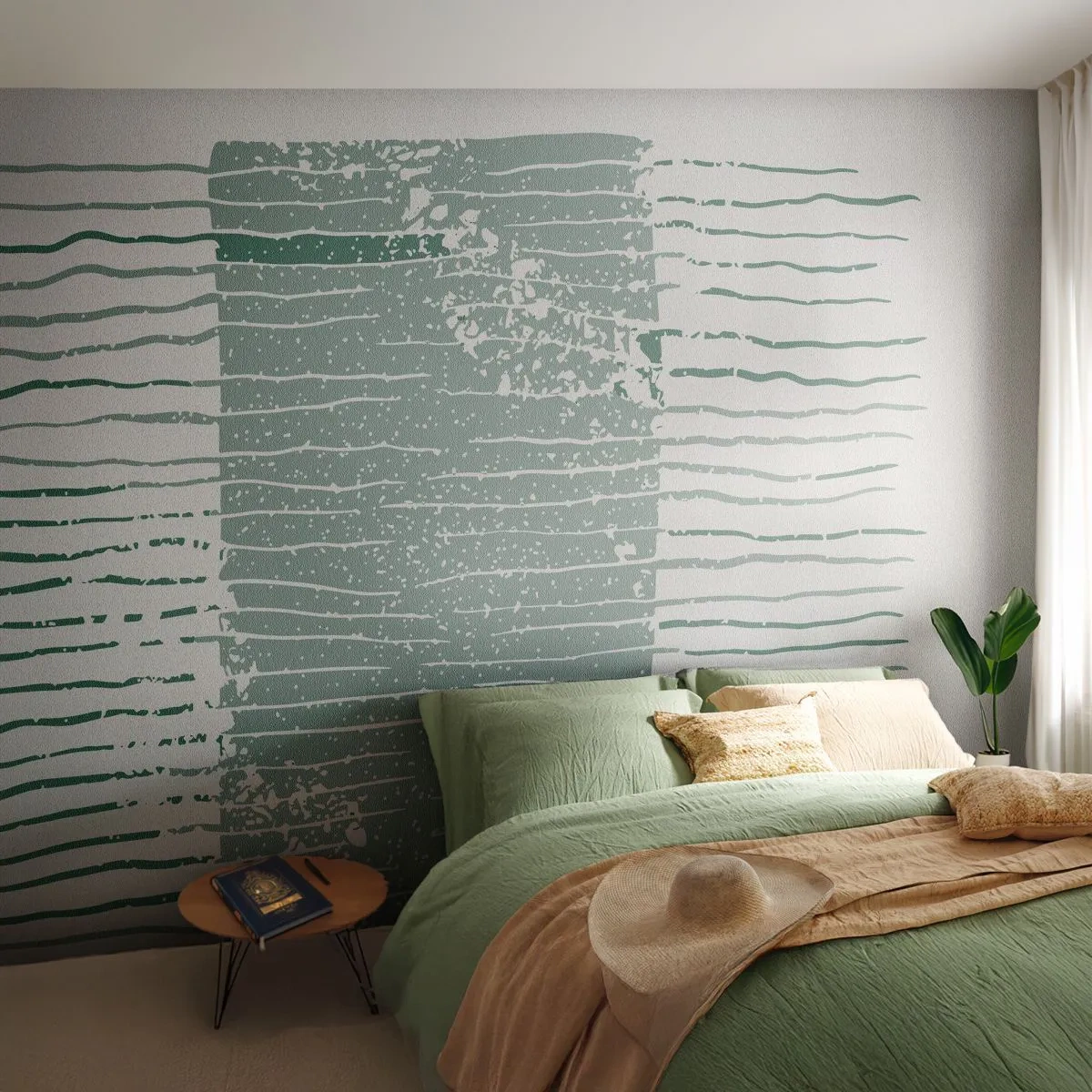 Fototapet Standard Eco - Marin abstraktion - Minimalism, Pastell, Hipster - 350x256 cm