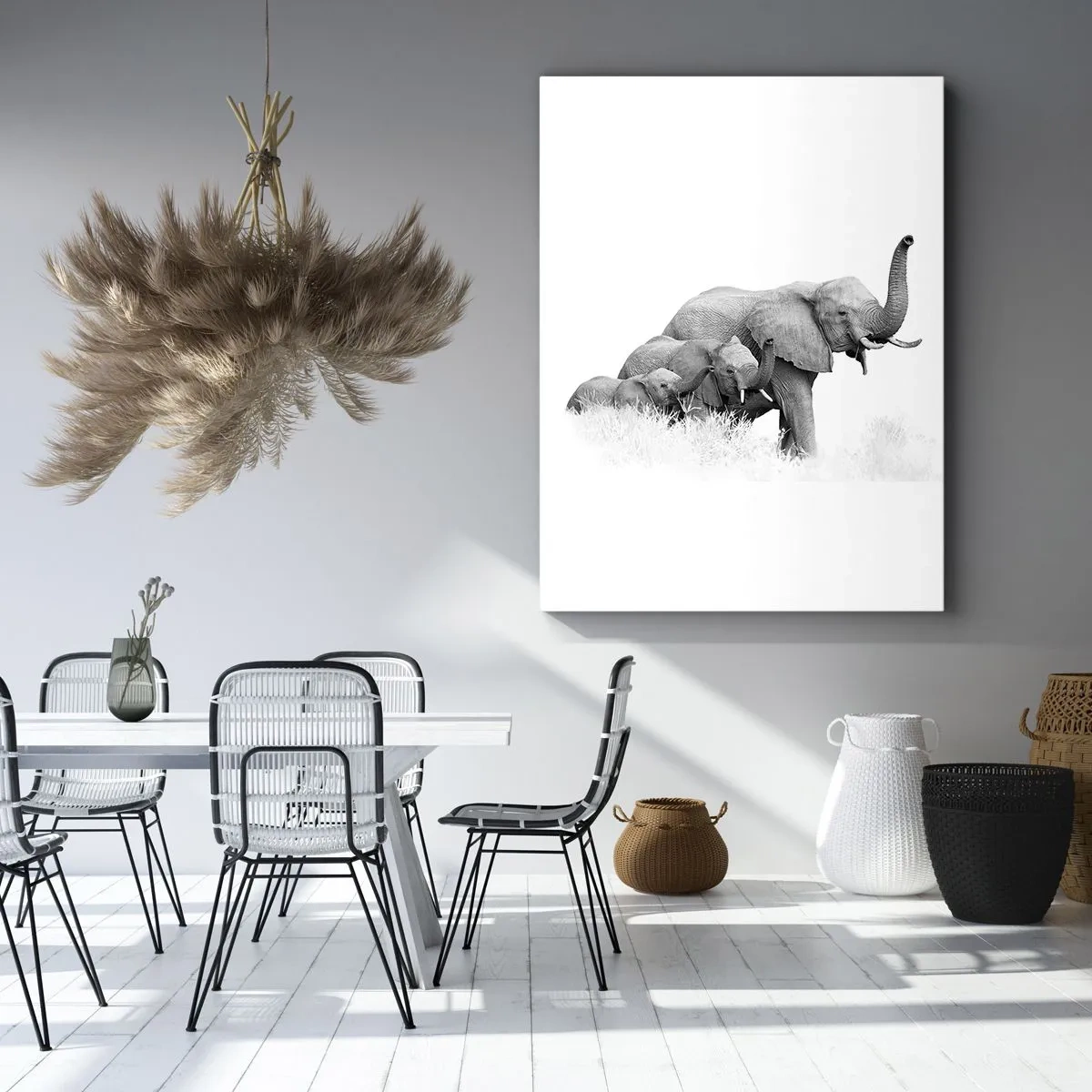 Canvastavla - Bild på duk - Ett, två, tre - 50x70 cm