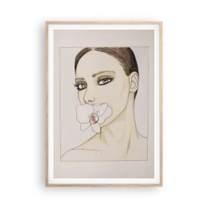 Affisch i ram av ljusek - Elegansens och skönhetens symbol - 70x100 cm