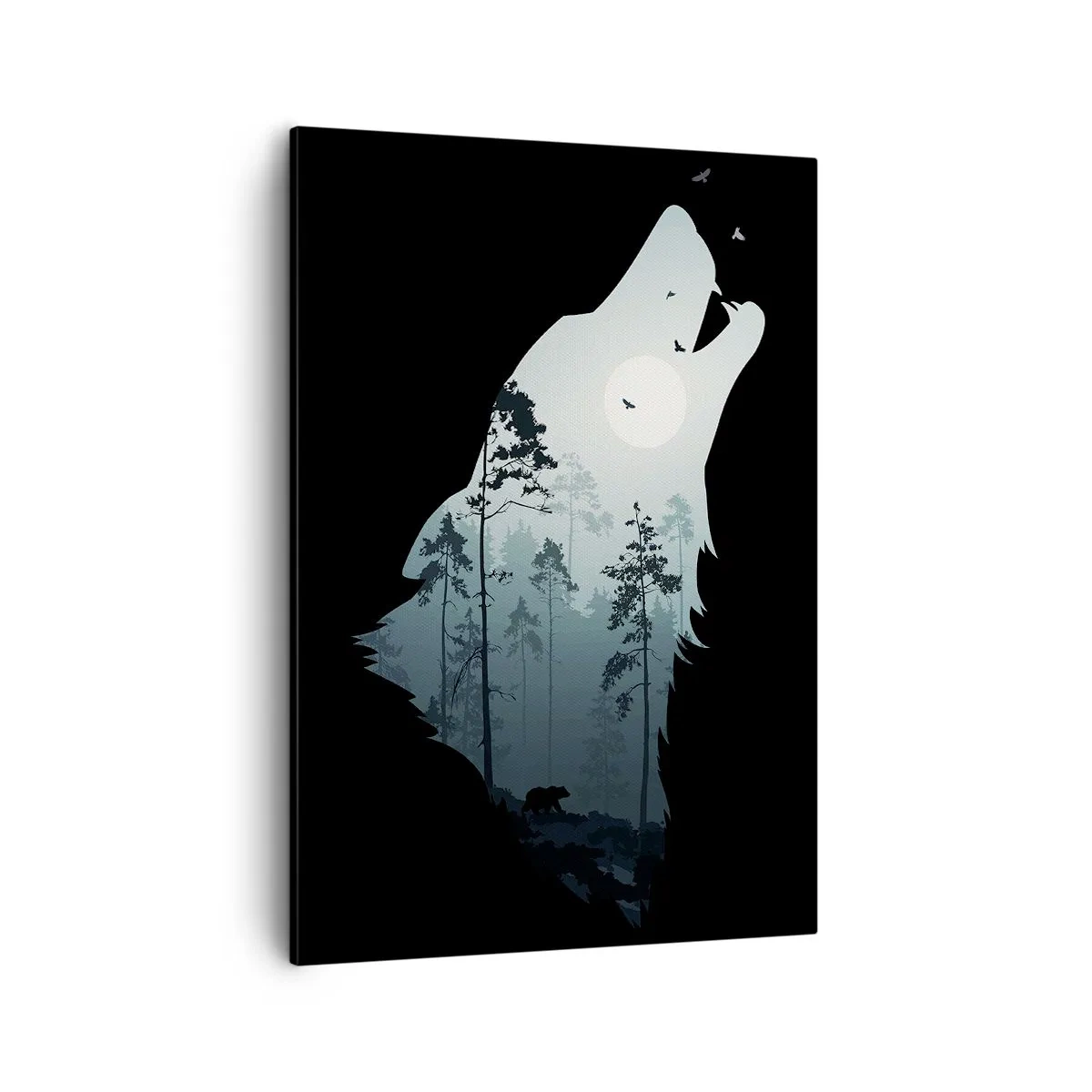 Canvastavla - Bild på duk - Skogsnattens röst - 50x70 cm