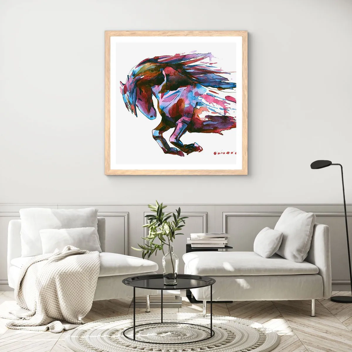 Affisch i ram av ljusek - I extas - 40x40 cm