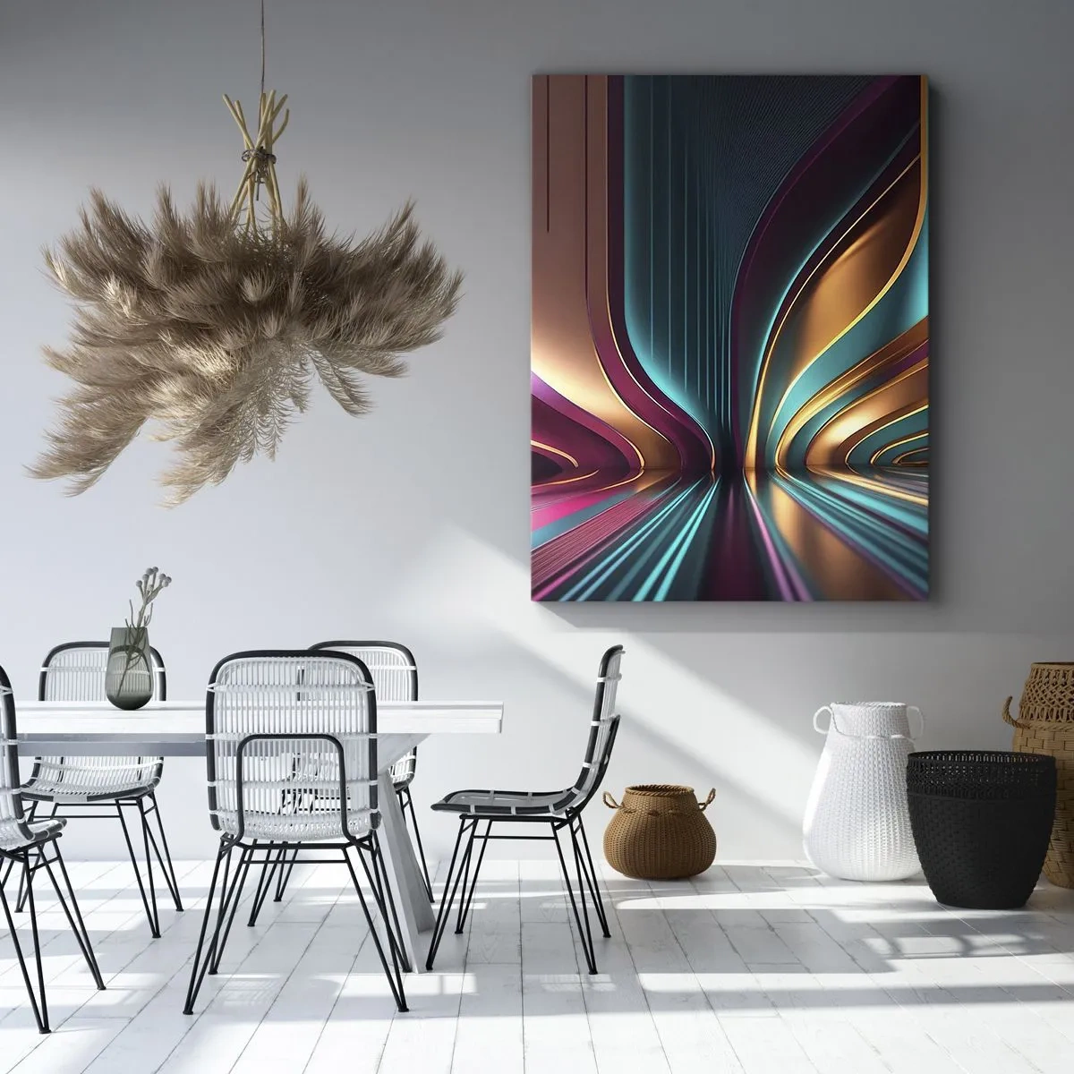Canvastavla - Bild på duk - Ljusets arkitektur - 50x70 cm
