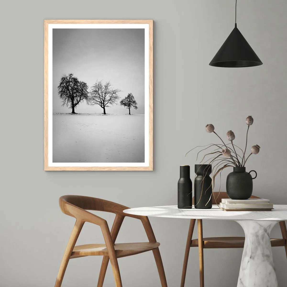 Affisch i ram av ljusek - Vad drömmer de om? - 70x100 cm