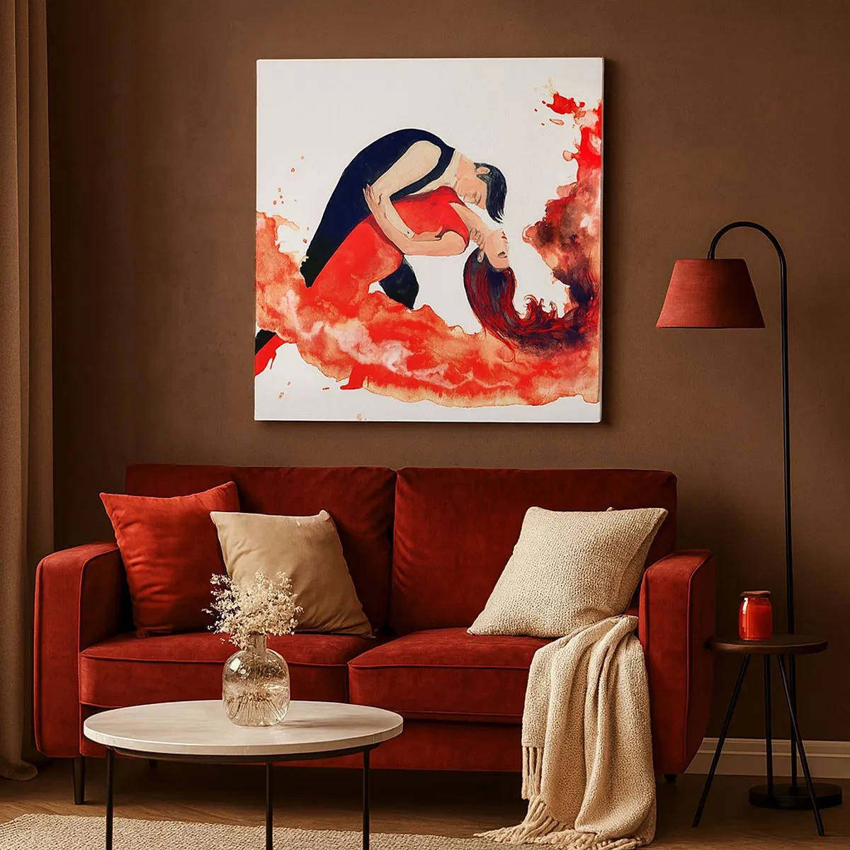 Canvastavla - Bild på duk - Tango - den sensuella vågen - 30x30 cm