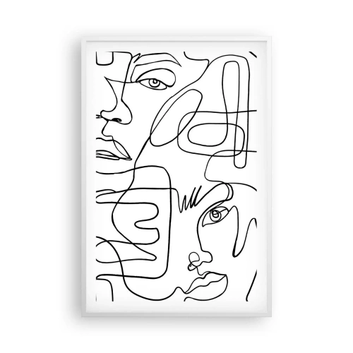 Affisch i vit ram - I trassliga känslor - 61x91 cm