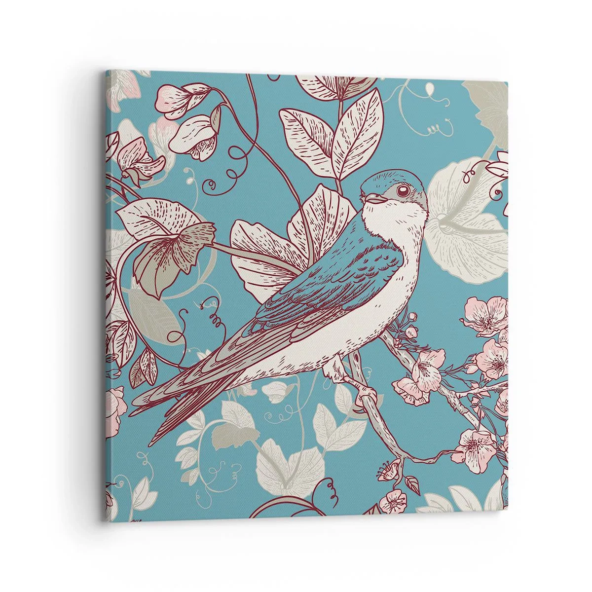 Canvastavla - Bild på duk - Japansk svala - 70x70 cm