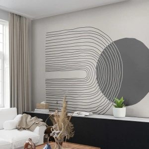 Fototapet Premium Canvas - Darr och säkerhet - Abstraktion, Bit, Minimalism - 300x210 cm