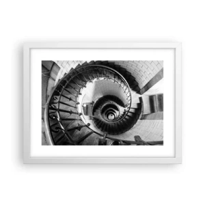 Affisch i vit ram - Högre och högre - 40x30 cm