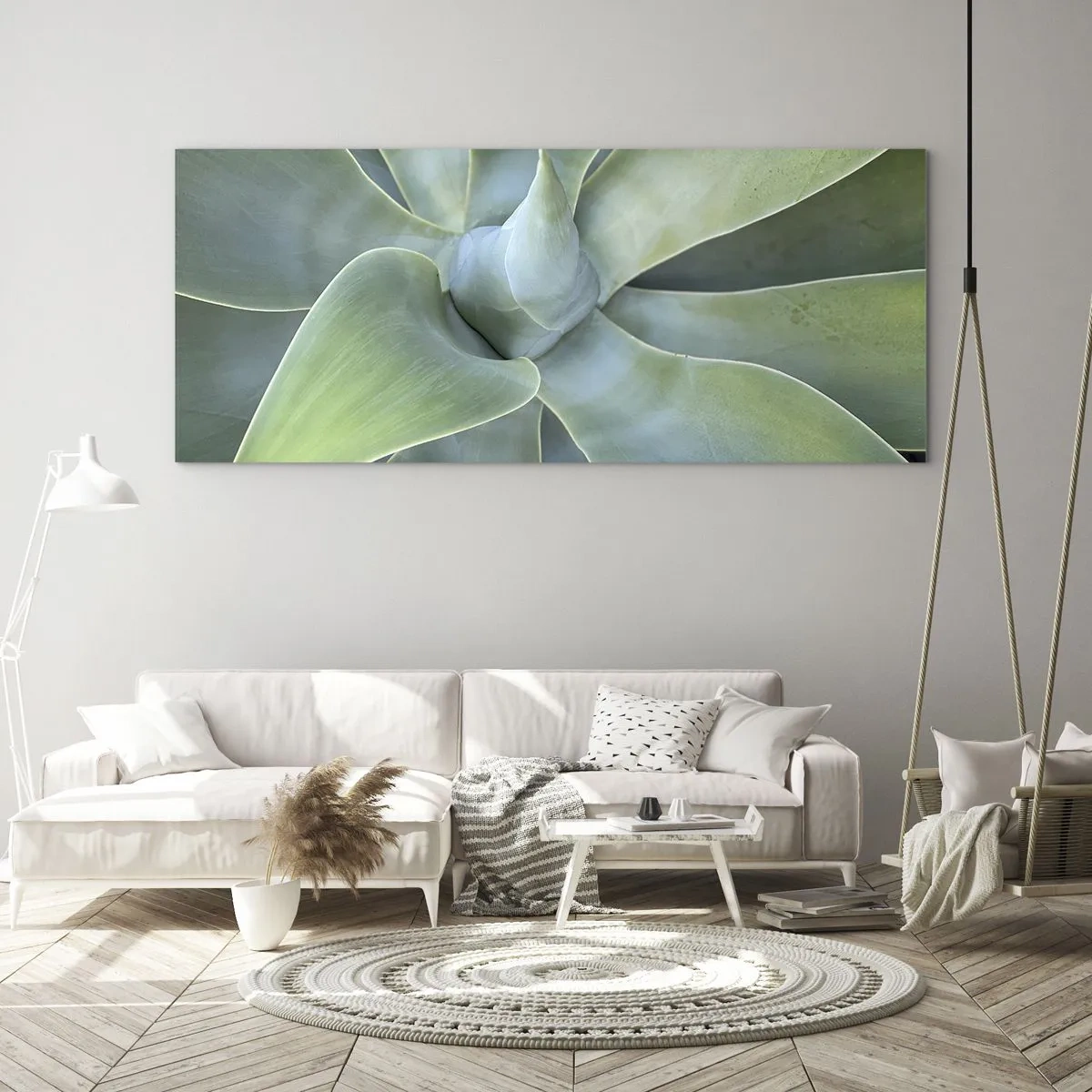 Glastavla - Bild på glas - Det gröna föds - 100x40 cm
