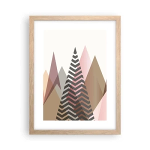 Affisch i ram av ljusek - Utsikt över pyramider - 30x40 cm