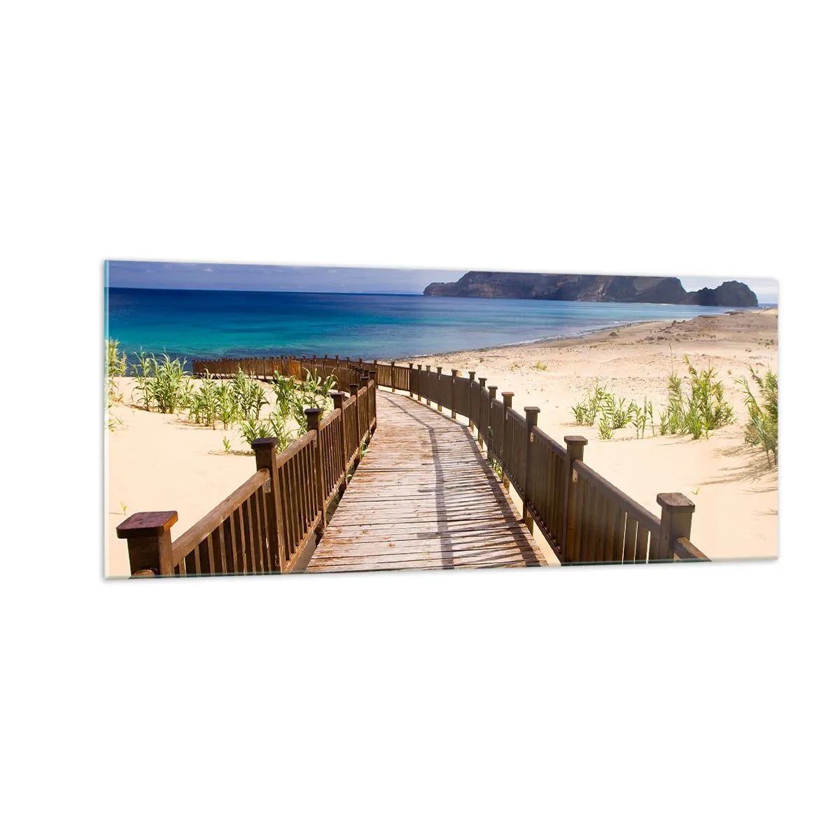 Glastavla - Bild på glas - Ta mig till de lyckliga öarna - 100x40 cm