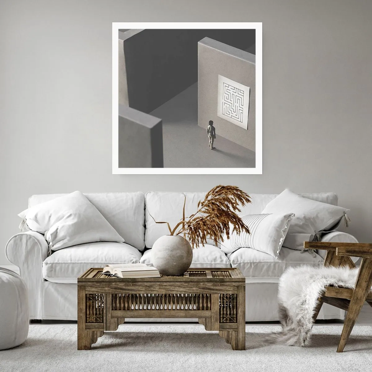 Affisch - Men var är jag? - 40x40 cm