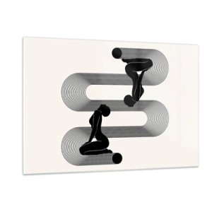 Glastavla - Bild på glas - Sensuell symmetri - 120x80 cm