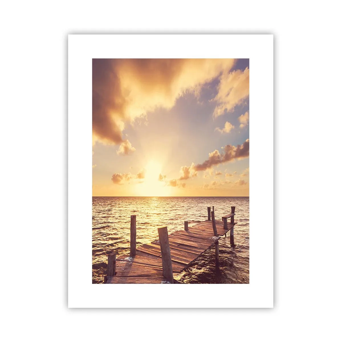 Affisch - Gyllene mildhetslandskap - 30x40 cm