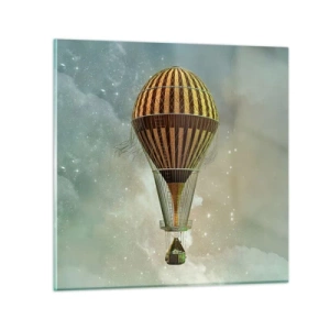 Glastavla - Bild på glas - Banbrytande flygningar - 60x60 cm