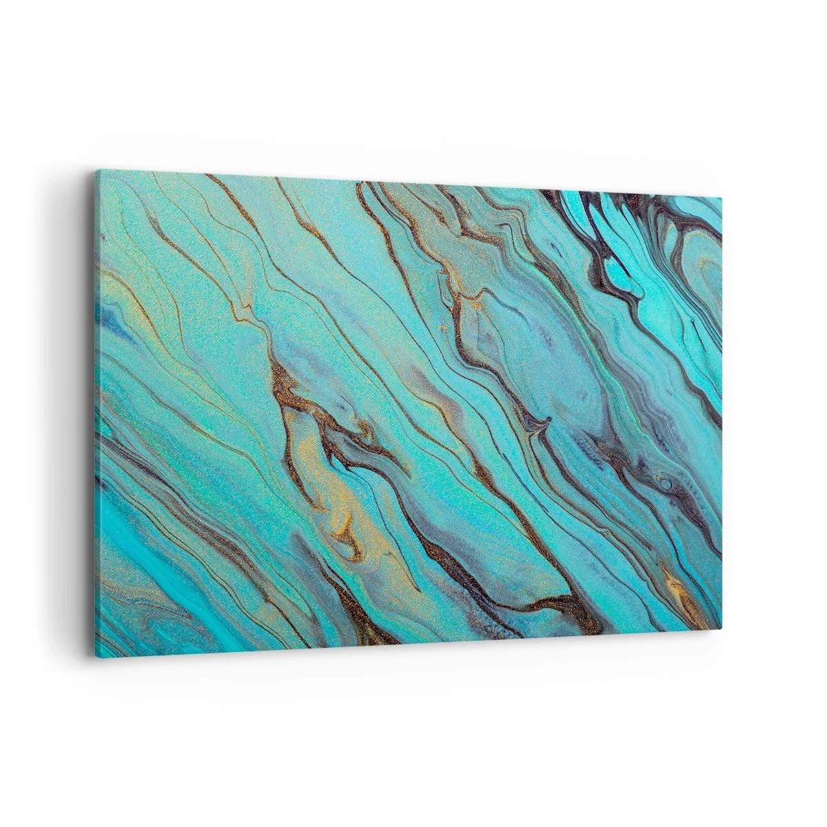 Canvastavla - Bild på duk - Turkost tidvatten - 120x80 cm