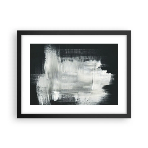 Affisch i svart ram - Vävd av det vertikala och horisontella - 40x30 cm