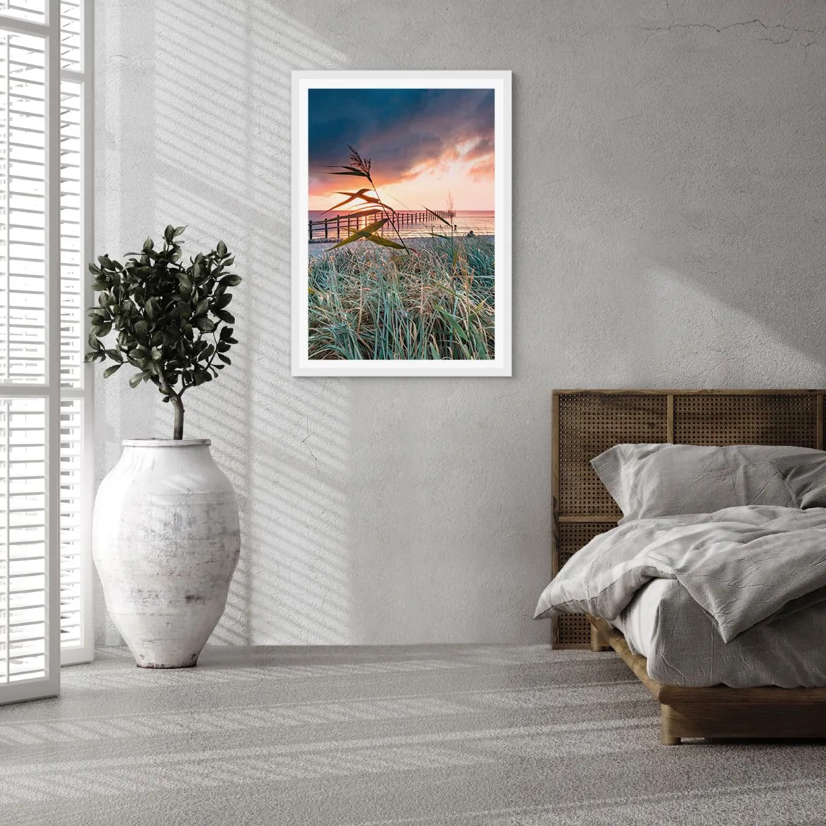 Affisch i vit ram - Försvinner inte med vinden - 70x100 cm