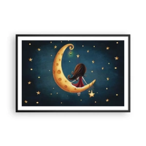 Affisch i svart ram - En gång i tiden... - 91x61 cm