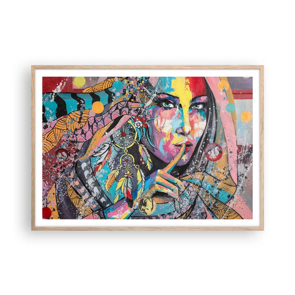 Affisch i ram av ljusek - Var tyst tills du förstår - 100x70 cm