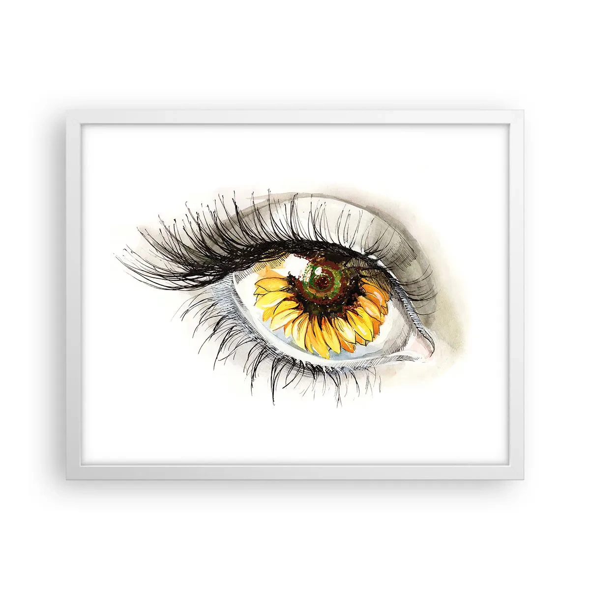 Affisch i vit ram - Blick het som sommar - 50x40 cm