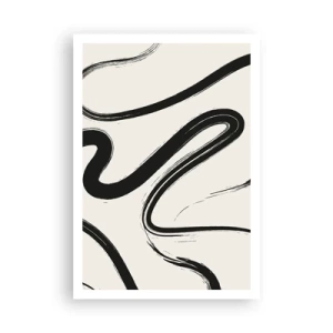 Affisch - Svart och vit elegans - 70x100 cm