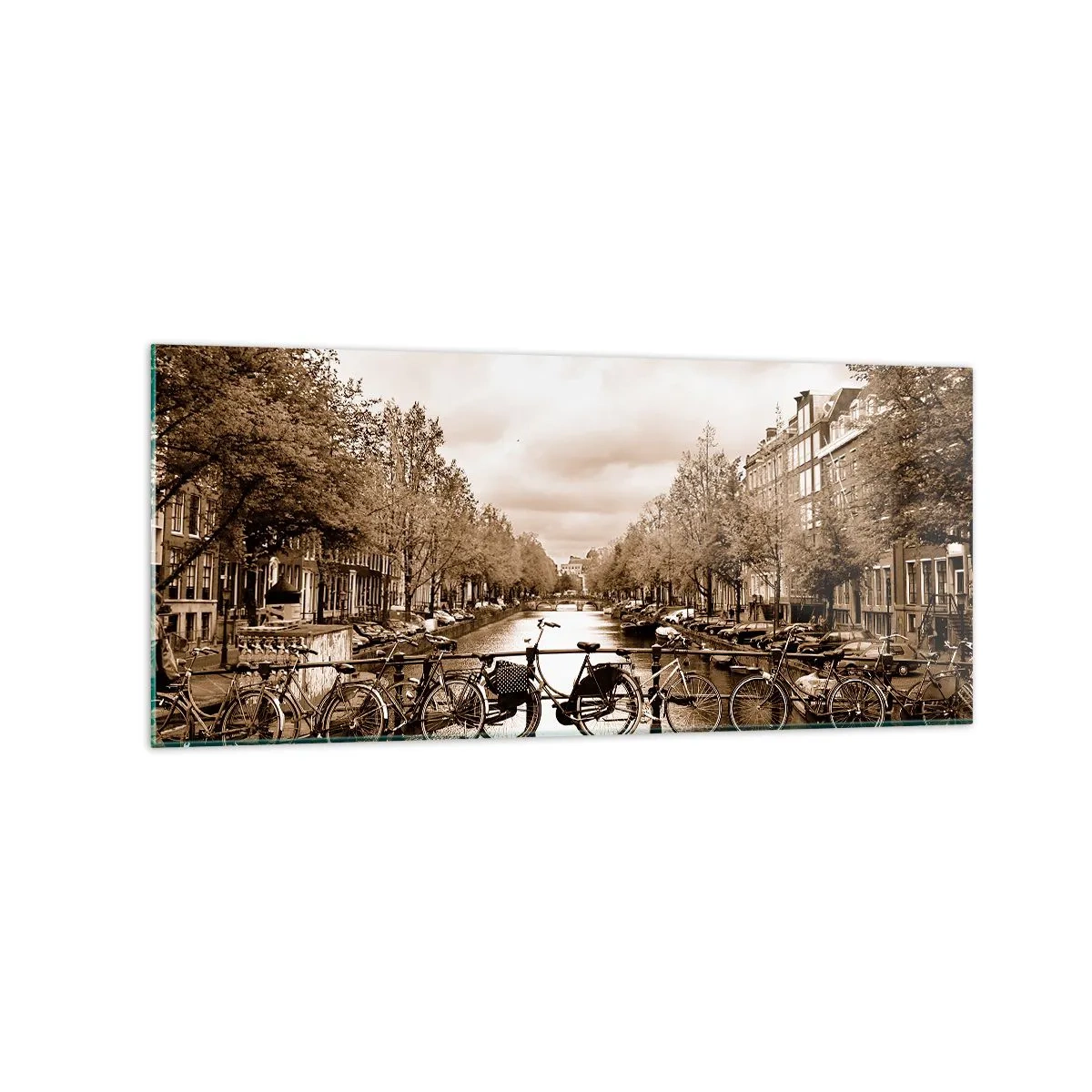 Glastavla - Bild på glas - Holländsk stämning - 120x50 cm