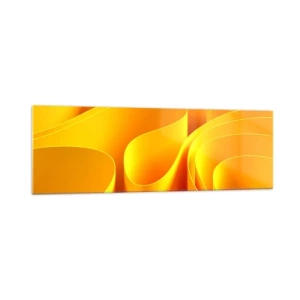 Glastavla - Bild på glas - Som solens vågor - 160x50 cm