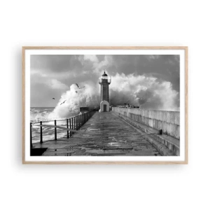 Affisch i ram av ljusek - Orädd  - 100x70 cm