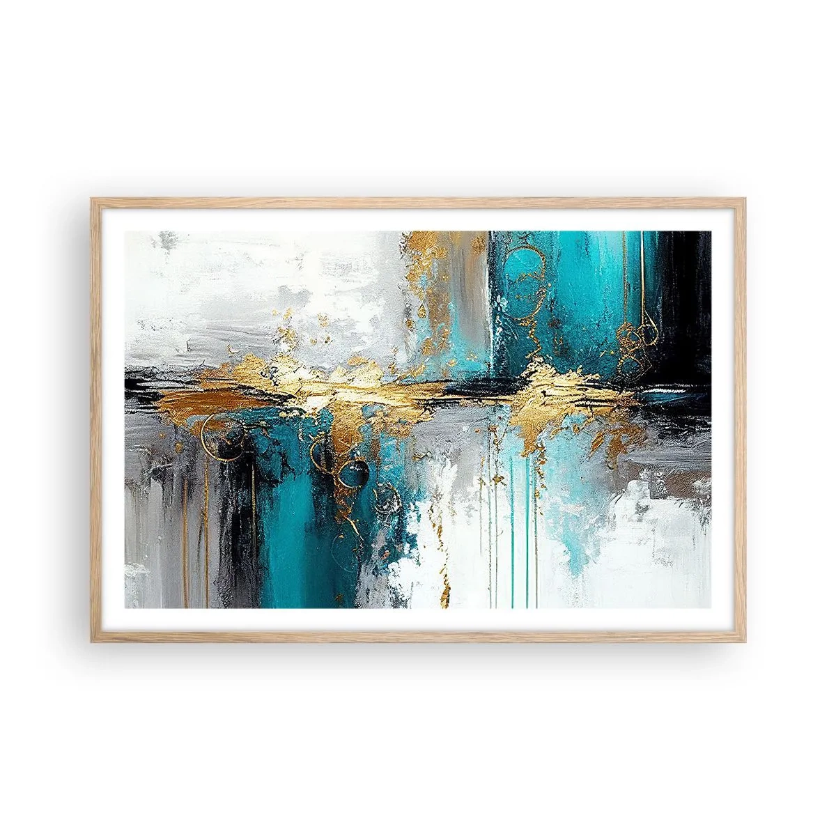Affisch i ram av ljusek - Allting flödar - 91x61 cm
