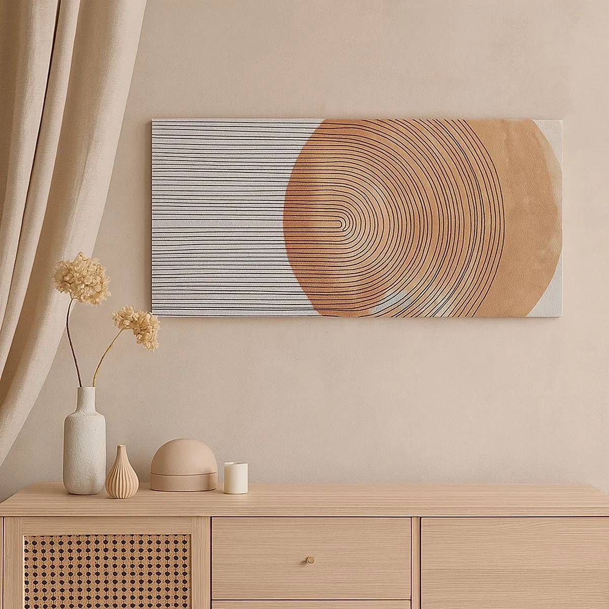 Canvastavla - Bild på duk - En solig komposition - 100x40 cm