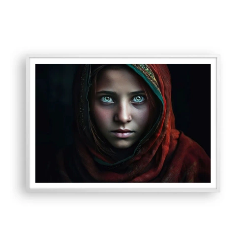 Affisch i vit ram - Östlig prinsessa - 100x70 cm