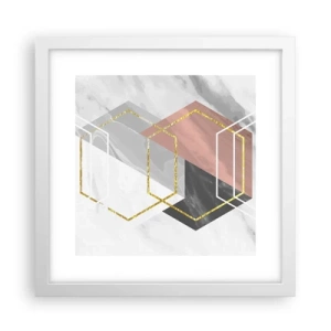 Affisch i vit ram - Kedjekomposition - 30x30 cm
